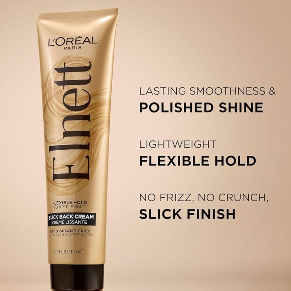 L'Oreal Elnett Slick Back Styling Cream Flexible Hold Anti-Frizz 5.1 oz (3 PACK) - Picture 2 of 10